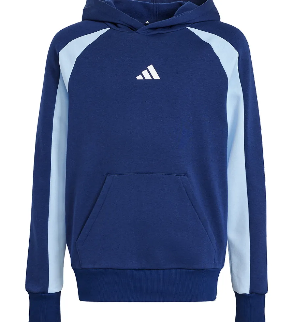 adidas Performance Hættetrøje - J CB FL HD - Dkblue/Globlu/Hvid