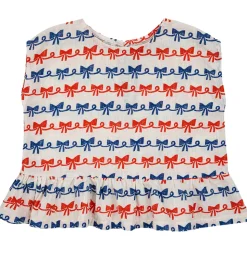 Bobo Choses Top - Ribbon Bow - Offwhite