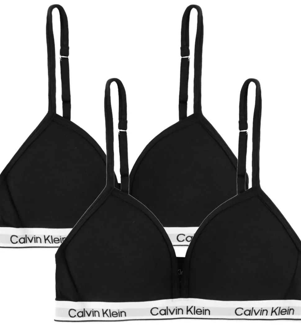 Calvin Klein BH u. Bøjle - Triangle - 2-pak - Sort