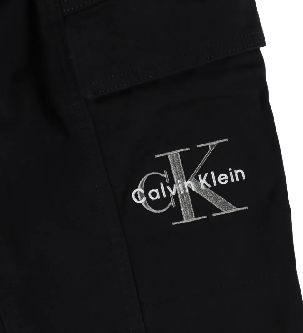 Calvin Klein Bukser - Essential Woven Cargo - Ck Black