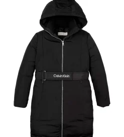 Calvin Klein Dynefrakke m. Bælte - Ck Black