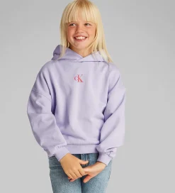 Calvin Klein Hættetrøje - Flower Back - Purple Heather