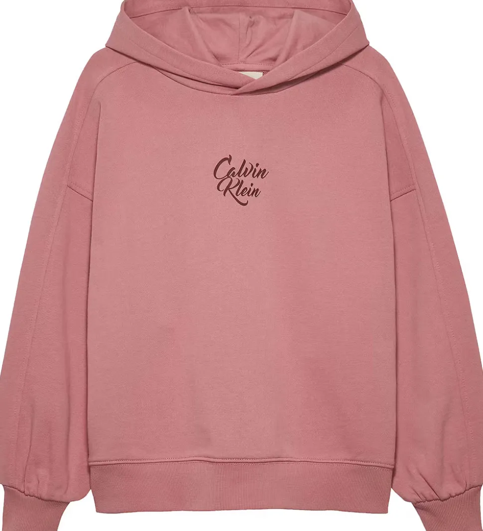 Calvin Klein Hættetrøje - Script Logo Graphic - Brandied Apricot
