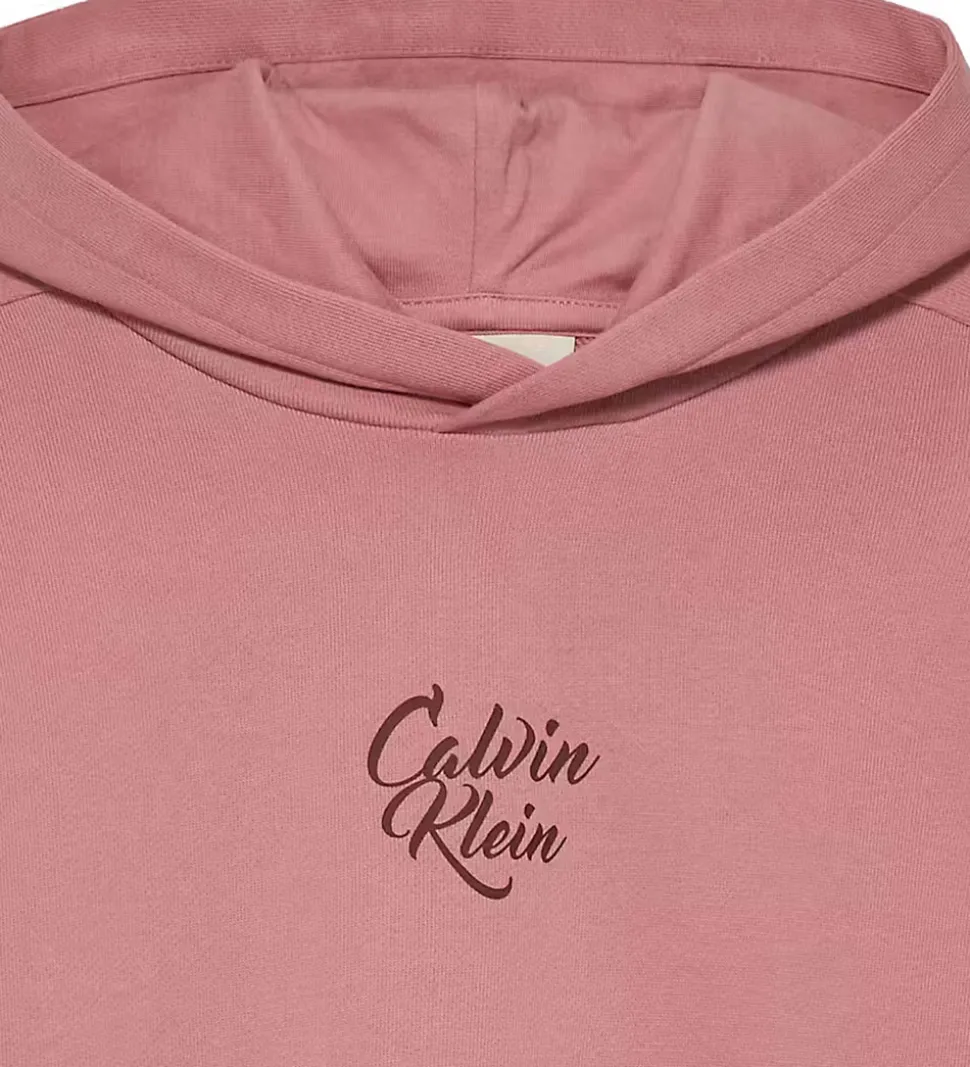 Calvin Klein Hættetrøje - Script Logo Graphic - Brandied Apricot