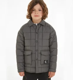 Calvin Klein Termojakke - Quilted Badge - Mørkegrå