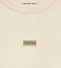 Calvin Klein T-shirt - Folded Logo Label - White Gray