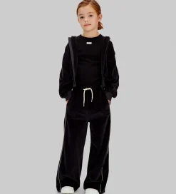 Calvin Klein Velourbukser - Wide - Sort