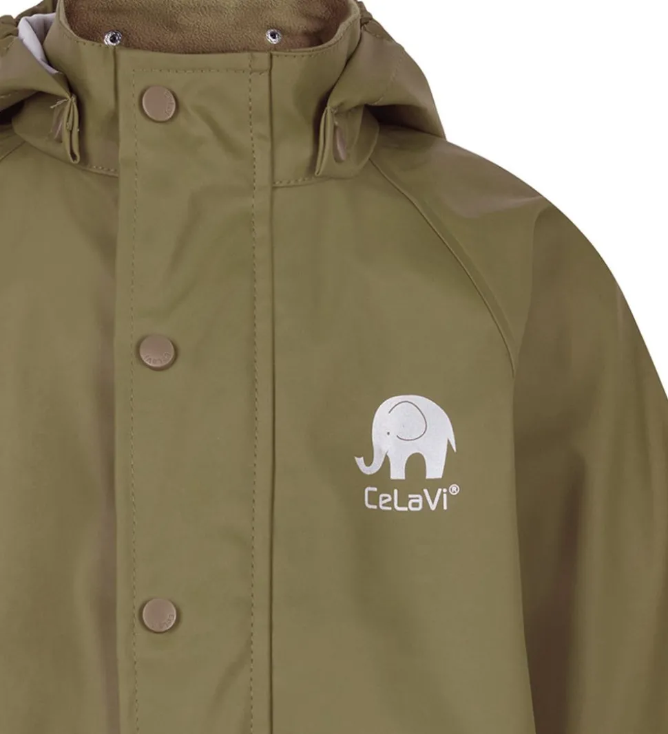 CeLaVi Regndragt - PU - Khaki