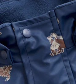 CeLaVi Regndragt m. Fleece - PU - Oceania m. Print