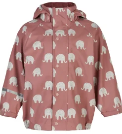 CeLaVi Regntøj m. Seler - PU - Burlwood m. Elefanter