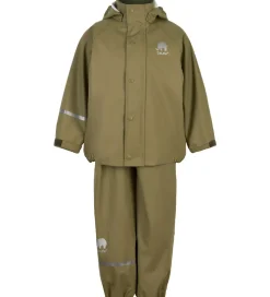 CeLaVi Regntøj m. Seler - PU - Khaki