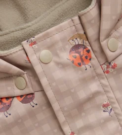 CeLaVi Regntøj m. Seler/Fleece - Recycle PU - Nasturtium m. Prin