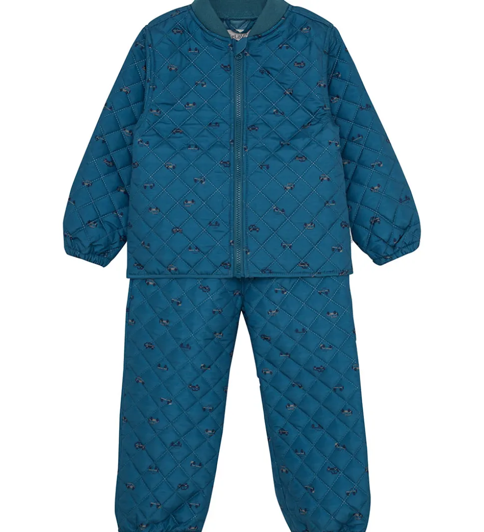 CeLaVi Termotøj - Ice Blue m. Biler