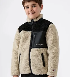 Champion Fleecejakke - Neutral Chino Beige m. Sort