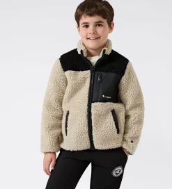 Champion Fleecejakke - Neutral Chino Beige m. Sort