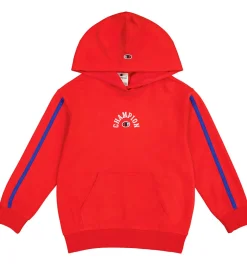 Champion Hættetrøje - Rød m. Logo