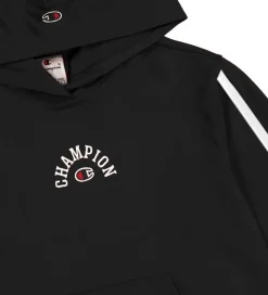 Champion Hættetrøje - Sort m. Logo