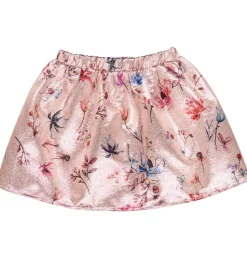 Christina Rohde Nederdel - Rosa Glitter m. Blomster