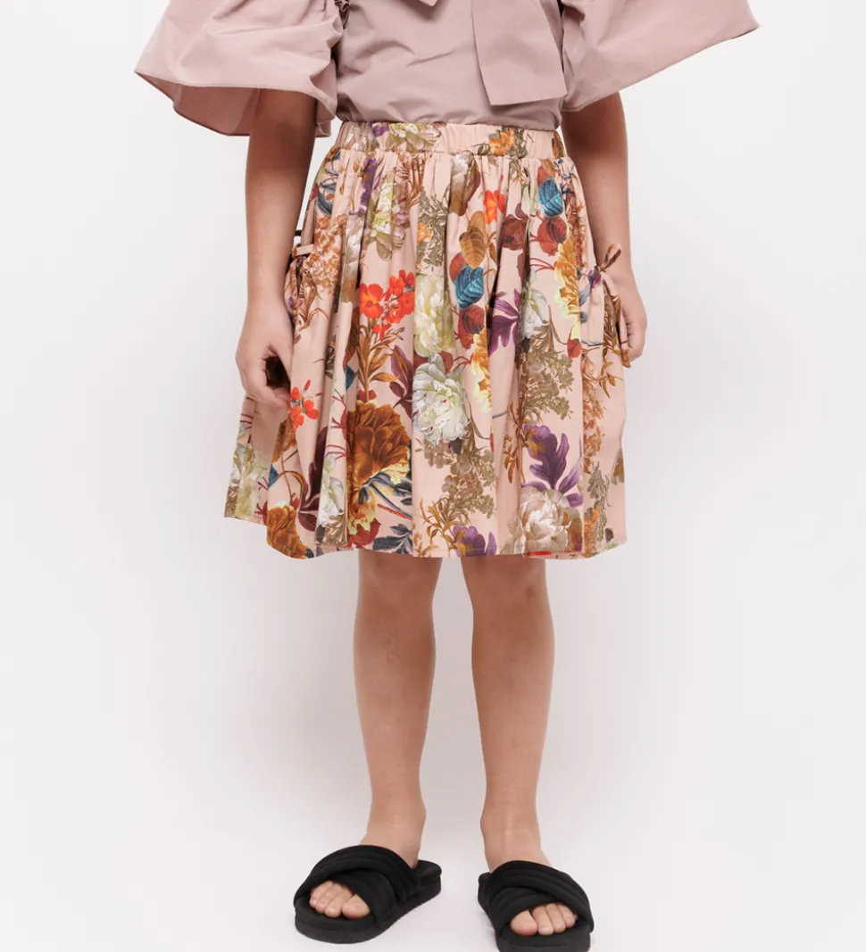 Christina Rohde Nederdel - Dusty Rose m. Blomster