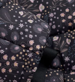 Color Kids Dynejakke - Quilt - Phantom m. Blomster