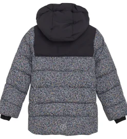 Color Kids Dynejakke - Quilt - Phantom m. Blomster