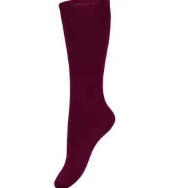 Condor Knæstrømper m. Blondekant - Syrah