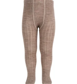 Condor Strømpebukser - Rib - Uld - Sand