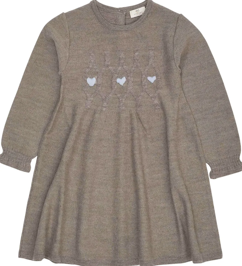 Copenhagen Colors Kjole - Strik - Uld - Neutral Mel.