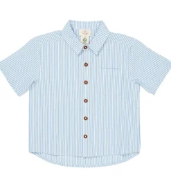 Copenhagen Colors Skjorte - Sky Blue W. Cream Stripe