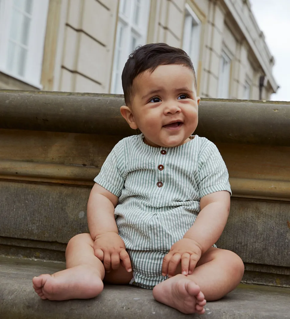 Copenhagen Colors Sommerdragt - Green W. Cream Stripe