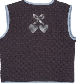 Copenhagen Colors Vest - Quiltet - Brun/Blå Tern