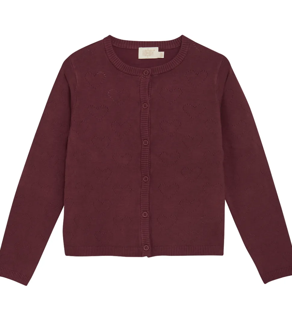 Creamie Cardigan - Viskose/Nylon - Pointelle - Vineyard Wine