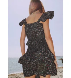 Designers Remix Top - Serena Flare - Navy/Mini Flower