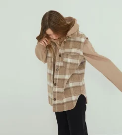 Designers Remix Vest - Uld/Polyester - G Jayden - Beige Check