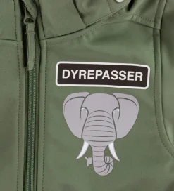 DYR-Cph Softshelljakke - Dyrevild - Soft Khaki Dyrepasser/Elefan