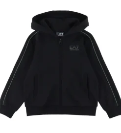 EA7 Cardigan - Sort m. Grøn