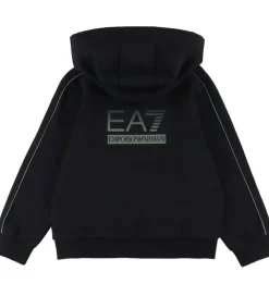 EA7 Cardigan - Sort m. Grøn