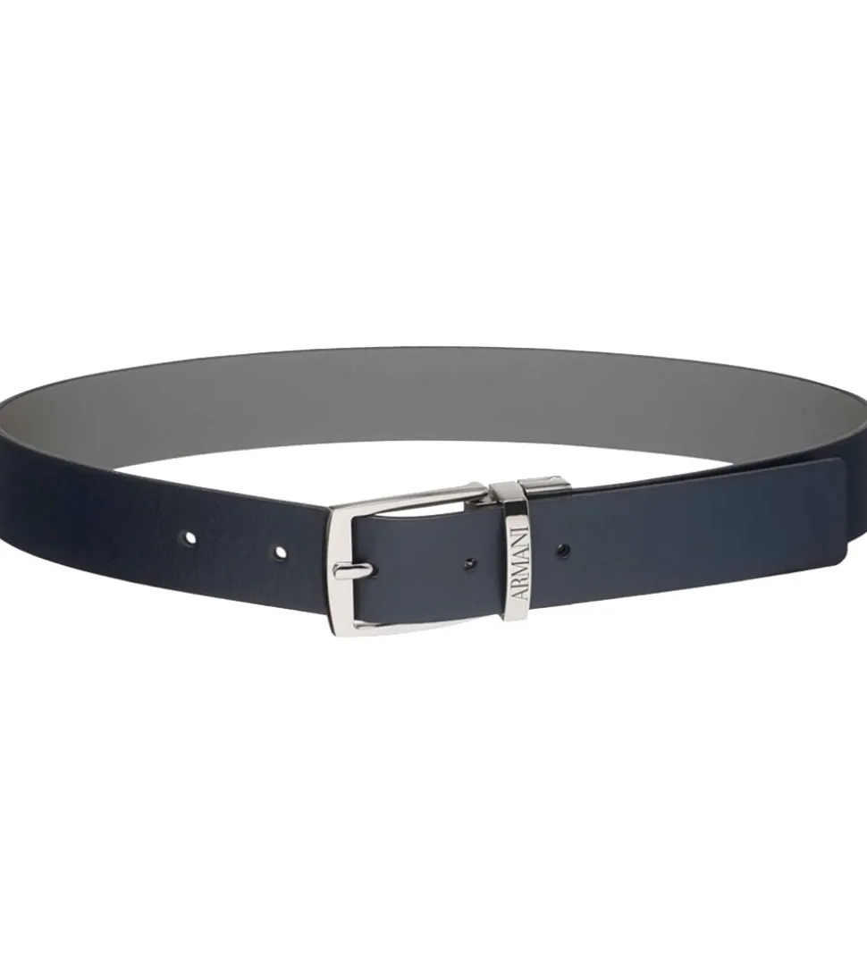 Emporio Armani Bælte - Vendbar - Navy/Grå