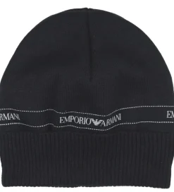 Emporio Armani Gaveæske - Hue/Halstørklæde - Uld/Bomuld - Sort