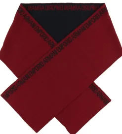 Emporio Armani Halstørklæde - 160x20 - Uld/Akryl - Mørk Rød