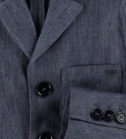 Emporio Armani Jakkesæt - Hør - Blåmeleret