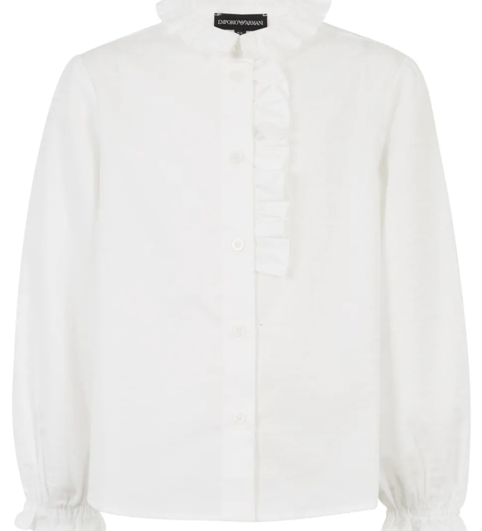 Emporio Armani Skjorte - Hvid m. Print