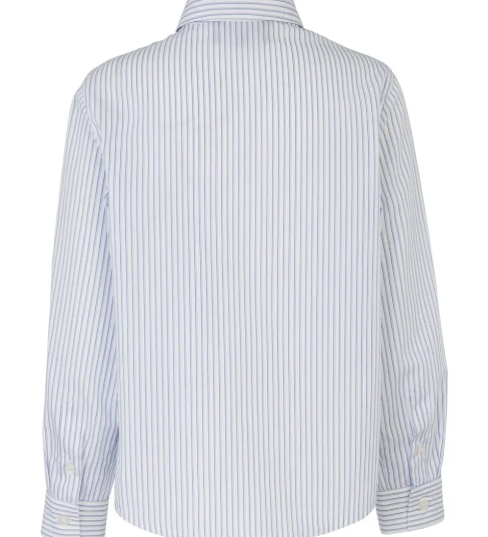 Emporio Armani Skjorte - Hvid/Blåstribet