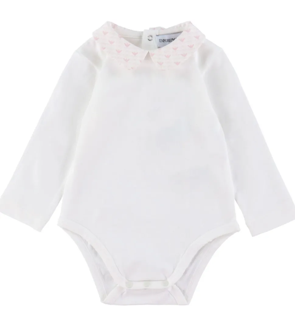 Emporio Armani Sparkedragt/Body l/æ - Hvid/Rosa m. Logoer