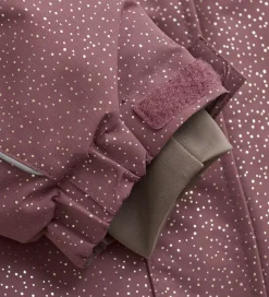 En Fant Flyverdragt - Rosa Taupe m. Guldprikker/Flæser