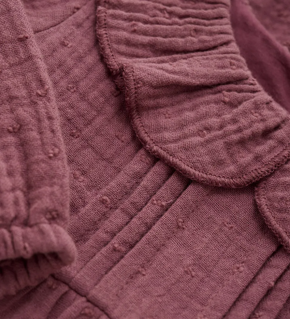 En Fant Kjole - Musselin - Roan rouge