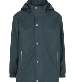 En Fant Regntøj m. Seler - PU - Dark Slate