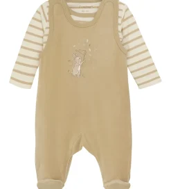 Fixoni Sparkedragt m. Body l/æ - Velour - Sesame