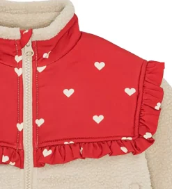 Flöss Fleecejakke - Ellen - Poppy Red/Soft White