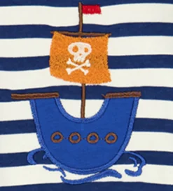 Freds World Sommerdragt - Stripe applique - Almond/ Navy